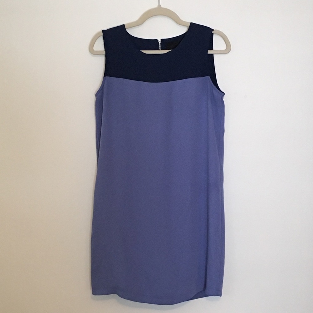 Colorblock Sleeveless Shift Dress